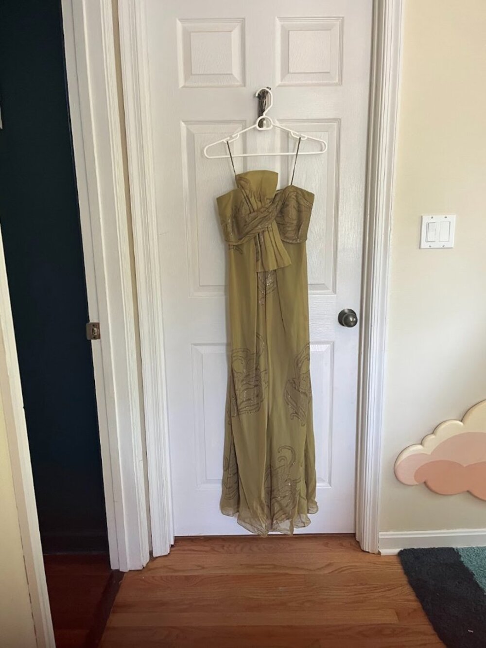 Nicole Miller Maxi Gold Dress